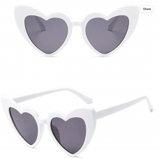 Sunglasses Heart - White
